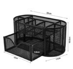Metal Jali Pen Stand No. 9059 Black - Image 2