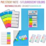 PVC Sticky Note -5 Flourocent Colours