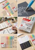 Flash Silver Highlighter Marker Pen No.RM-1505-5 (5 Pcs) - Image 3