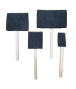 Black Sponge Brush Flat - 4 Pcs Set - Image 2