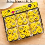 Fancy Eraser Smiley-4 Pc Pack