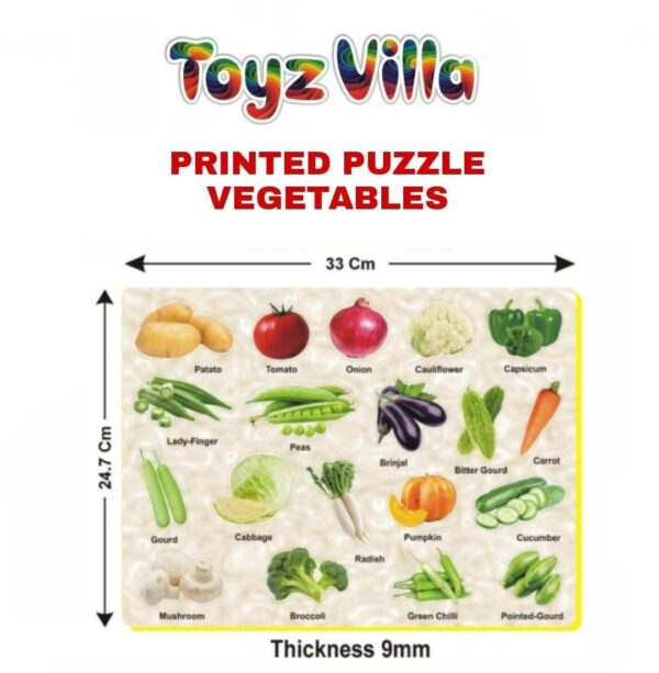 Toyz Villa Printed Puzzle - Vegetables