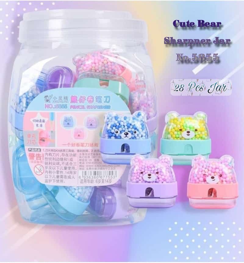 d37a9141-300a-48b7-9429-f7e26eaefece.jpeg Cute Bear Sharpner Jar No.5855 - Image 1