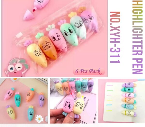 Highlighter Pen No.XYH-311 (6 Pcs)