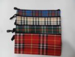 Zipper Pouch Cloth Checks Print A/6 No.1831 - Image 3