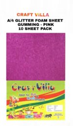 Craft Villa A/4 Glitter Foam Sheet Gumming - Loose Colours - Image 12