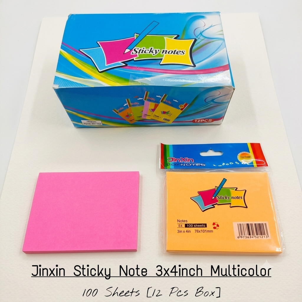 e6fd503c-a391-4a68-b08e-737cf3089ae1 Jinxin Sticky Note - 3X4 Multi Colour (E4) - Image 1