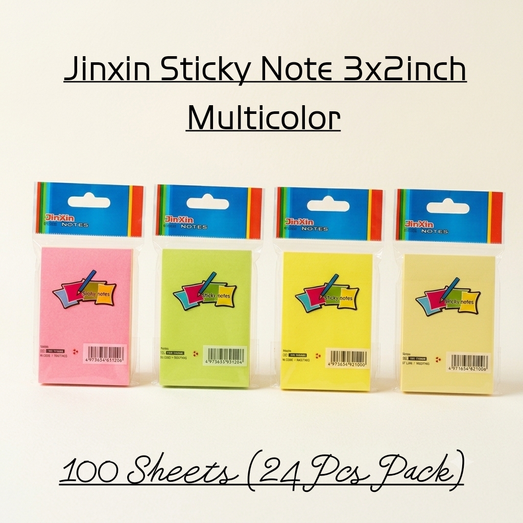 eb500ebe-7ec2-4fb8-b201-fa48a72230bd Jinxin Sticky Note - 3X2 Multi Colour (E2) - Image 1