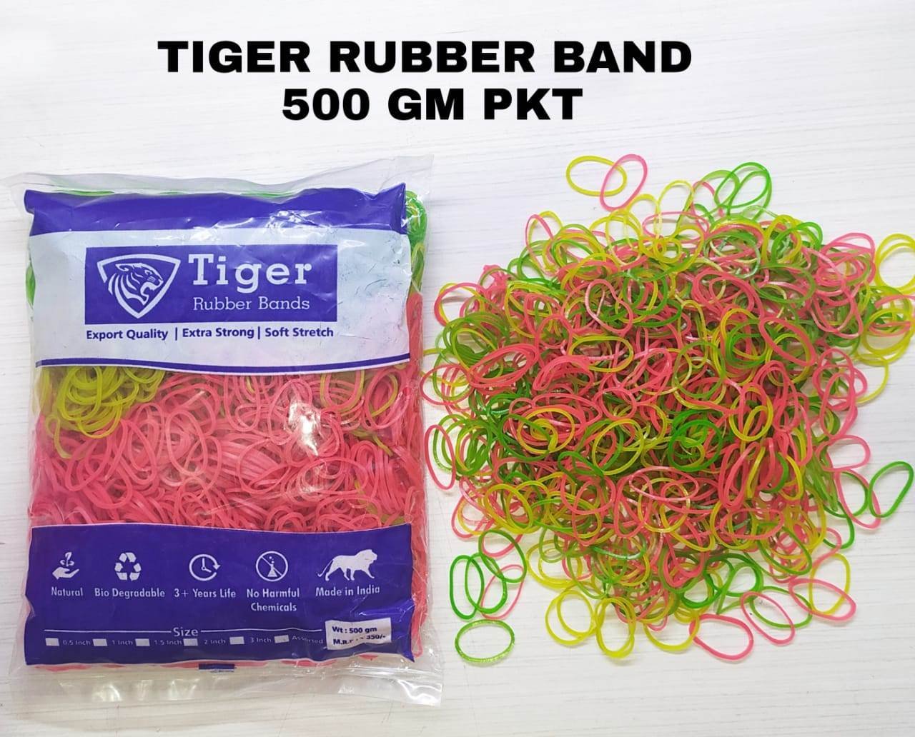 ec6bb63d-7c27-4624-ac0d-583aa5755c30.jpg Tiger Rubber Band - 1 Inch (500gm ) - Image 1