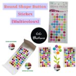 Round Shape Button Sticker (Multicolour) 66 Buttons