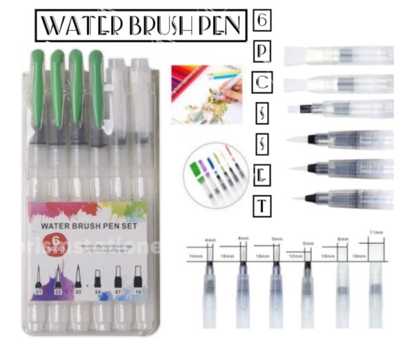 Water Brush Pen 6 Pcs Set  No. - WP-06