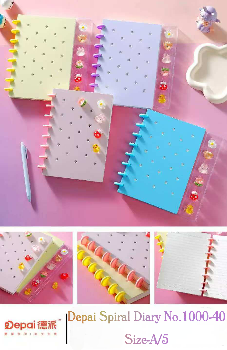 2026/01/1000173607.png Depai Spiral Diary No.1000-40 A/5 - Image 1