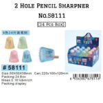 2 HOLE PENCIL SHARPNER  (24 pcs box)