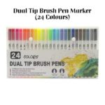 Dual Tip Brush Pen Marker No.001-24 (24 Pcs Col)