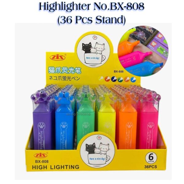 Highlighter No.BX-808 (36 Pcs Stand)
