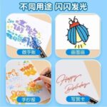 Dual Tip Glitter Marker No.6628 (12 Pcs Card) - Image 4