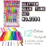 Glitter Glue Tube Set No.2094 (12 Colour)