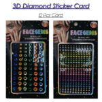 3D Diamond Sticker Card-12 Pc Pack