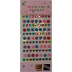 Flower & Heart Stone Sticker Card [99 Stones] 12 Pc Pack - Image 2