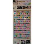 Round & Heart Stone Sticker Card [195 Stones] -12 Pc Pack - Image 2