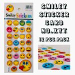 Smiley Sticker Card No.XYT (12 Pcs Pack)