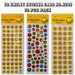 7D Smiley Sticker Card No.2018 (10 Pcs Pack)