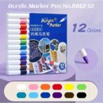 Acrylic Marker Pen No.8812-12 (12 Pcs)