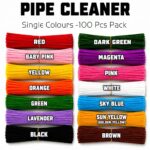Pipe Cleaner- Single Colours (100 Pc Pack)