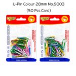 U-Pin Colour 28mm No.9003 (50 Pc Card)