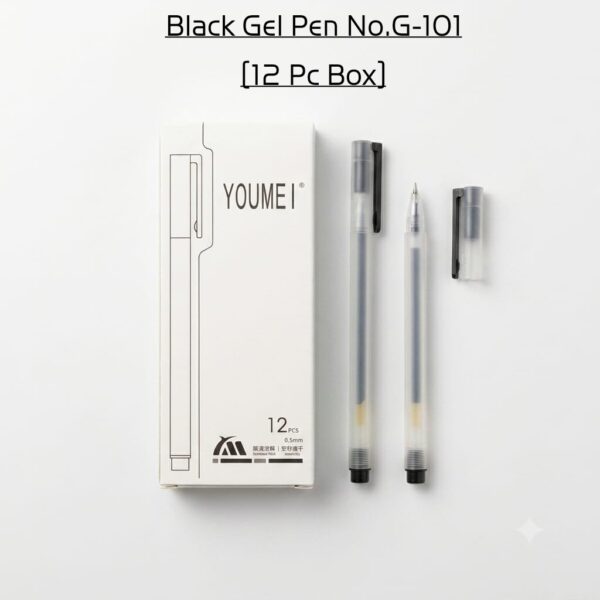 Black Gel Pen No.G-101(12 Pc Box)