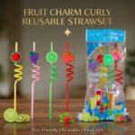 Fruit Curly Straw -4 Pc Pack - Image 4