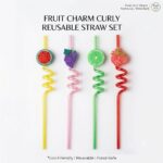 Fruit Curly Straw -4 Pc Pack - Image 2