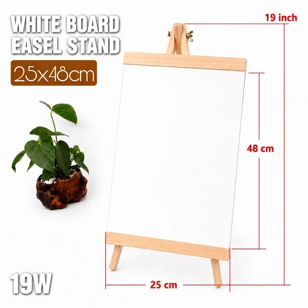 4b1cbc12-d0bb-45ee-82f8-571ddbd07d5c Wooden Canvas Board With Easel Stand-25x48cm - Image 1