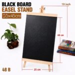 Wooden Black Board With Easel Stand-25x48cm