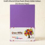 Craft Villa A/4 Eva Foam Sheet Plain –Voilet Colour