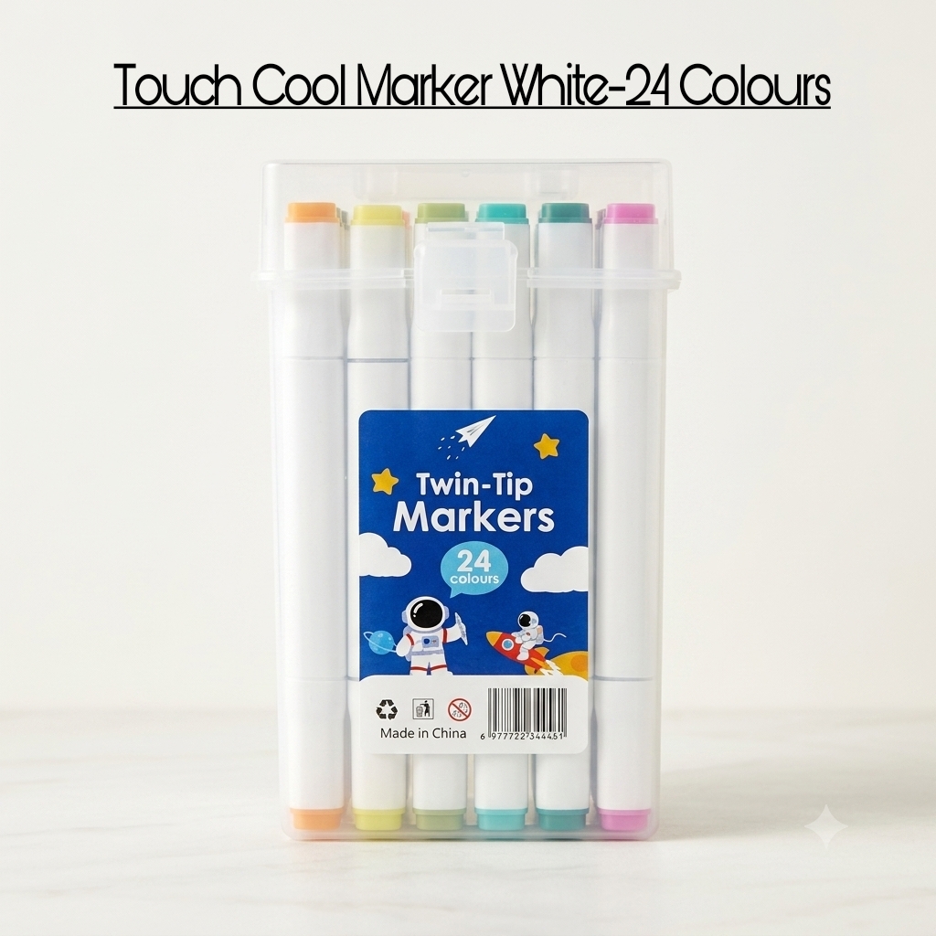 4b5143a9-0311-43d8-af74-096ebfebd8a0 Touch Cool Marker White-24 Colour - Image 1