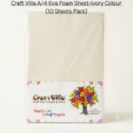 Craft Villa A/4 Eva Foam Sheet Plain –Ivory Colour