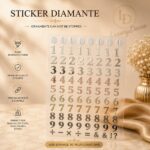 Diamante Number Sticker Card-Assorted Colour - Image 3
